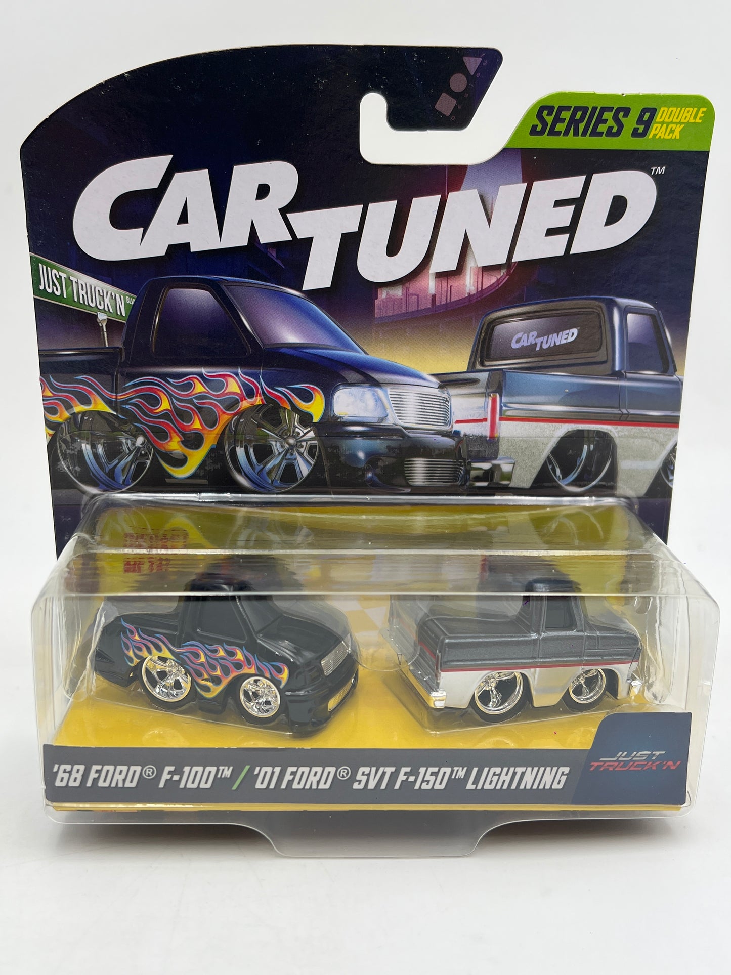 MGA Car Tuned Double Pack Series 9 Just Truckn 68 Ford F-100 & 01 SVT F-150 Lightning