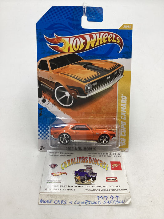 2011 Hot wheels #25 68 COPO Camaro Orange 4B