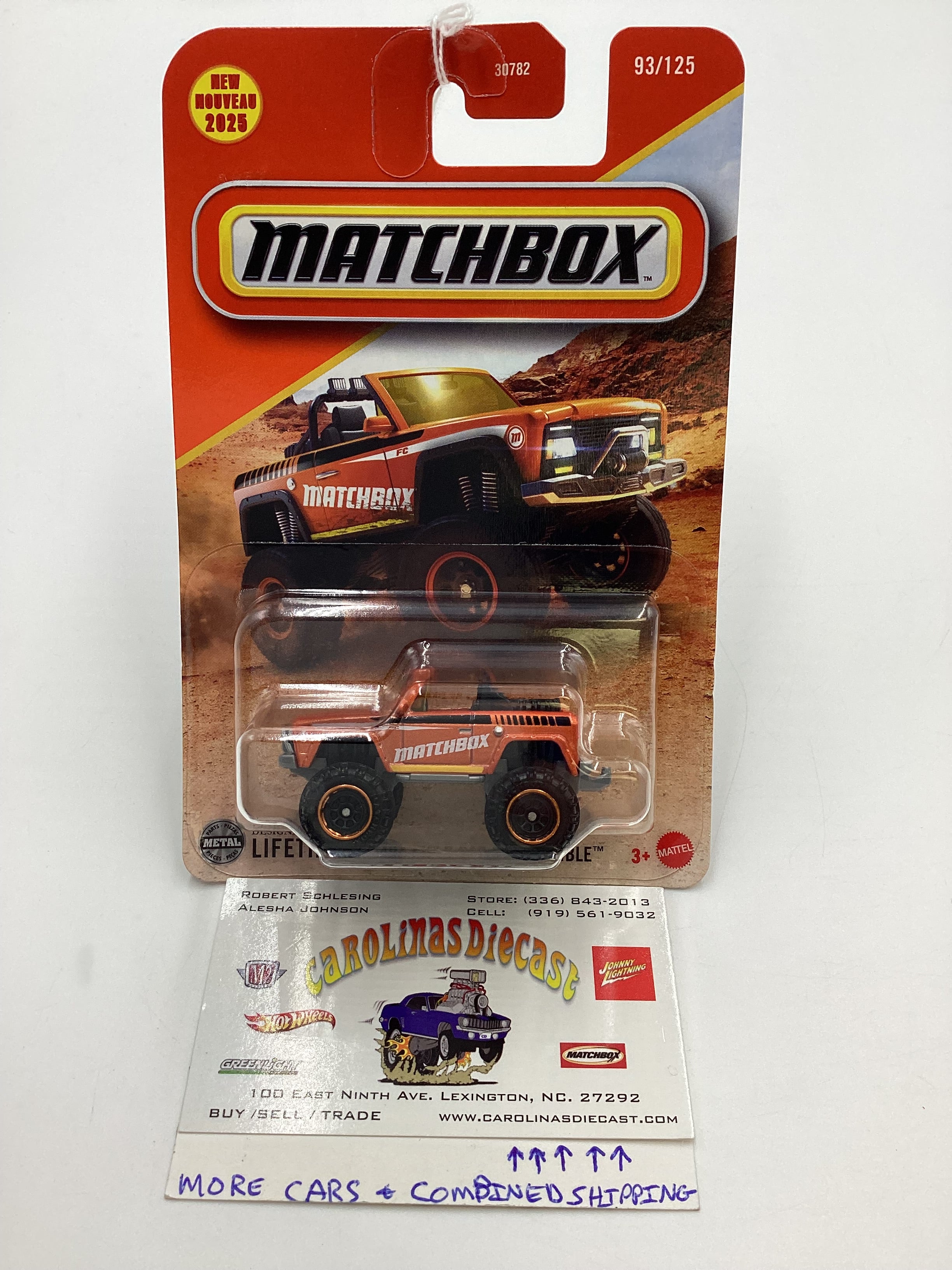 2025 Matchbox #93 MBX Field Car Convertible Orange 213H