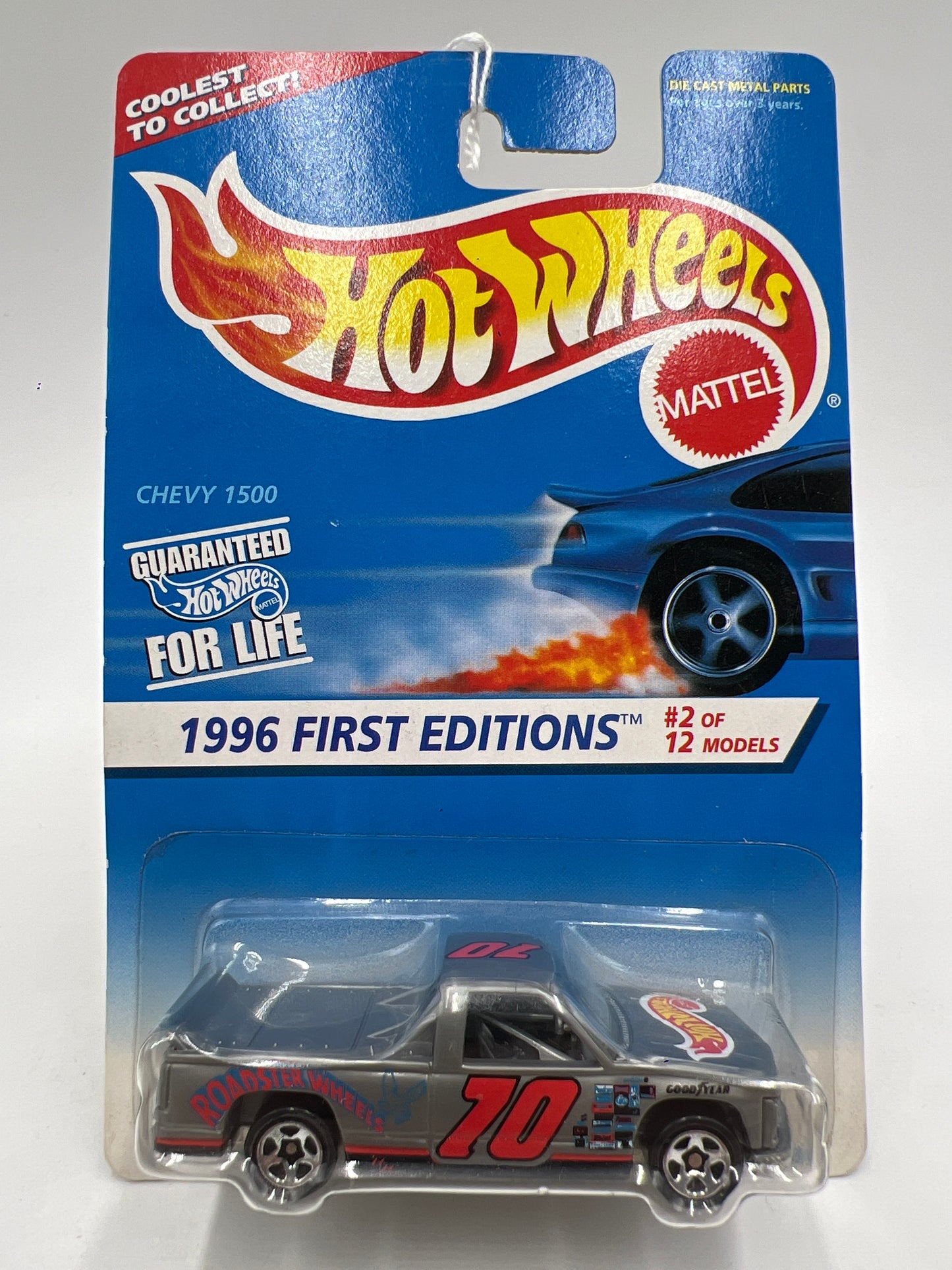 1996 Hot Wheels Collector #367 Chevy 1500 Silver W/5SP Chrome Wheels 16B