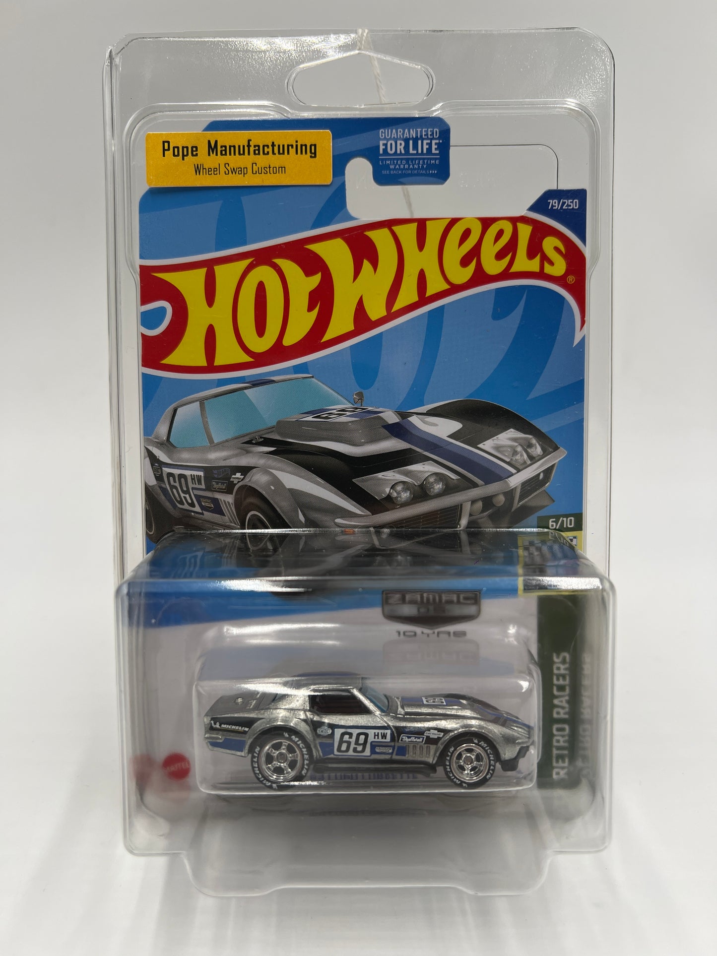 Hot Wheels 69 Copo Corvette Walmart Exclusive Zamac Wheel Swap Custom On Card W/Protector SR