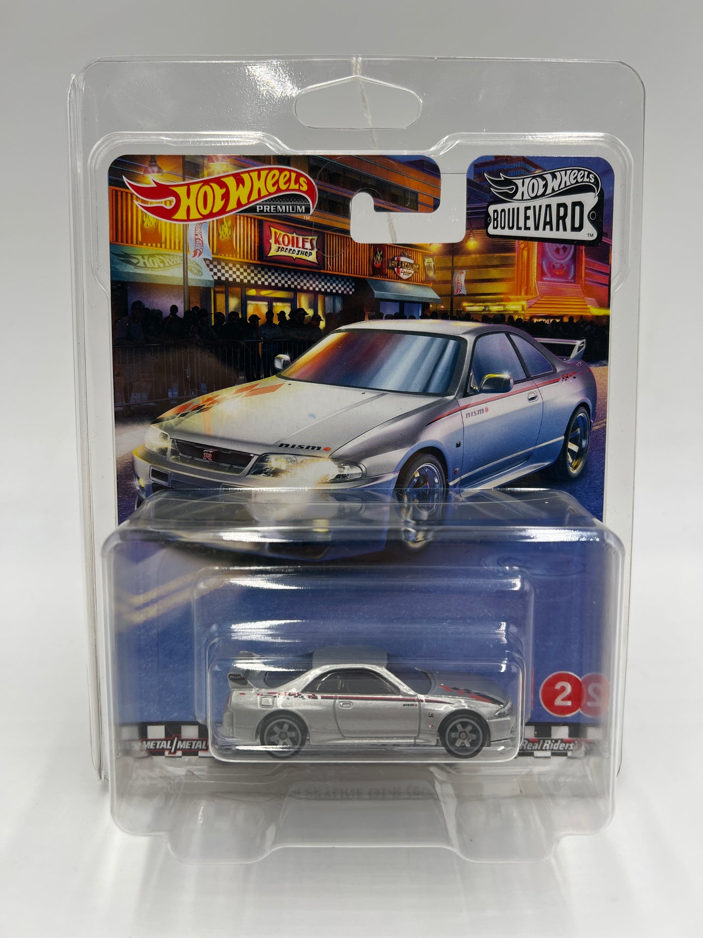 Hot Wheels Premium Boulevard #2 Nissan Skyline GT-R BCNR33 Silver Nismo W/Protector 2