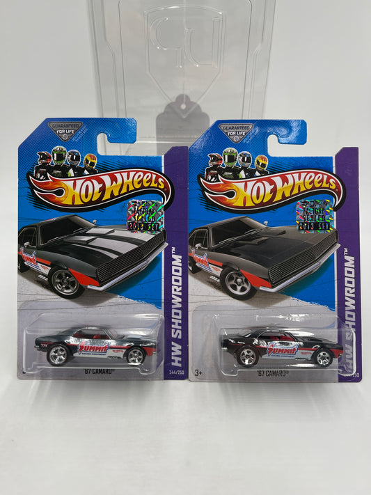 2013 Hot Wheels Factory Sealed Super Treasure Hunt & Regular #244 67 Camaro Black Summit W/Protector