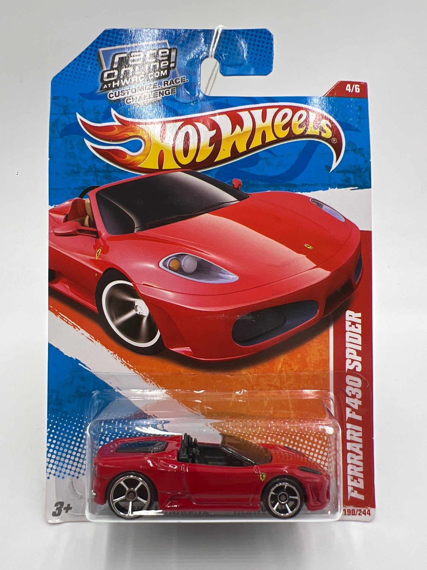 2011 Hot Wheels Thrill Racers Highway #190 Ferrari F430 Spider Red