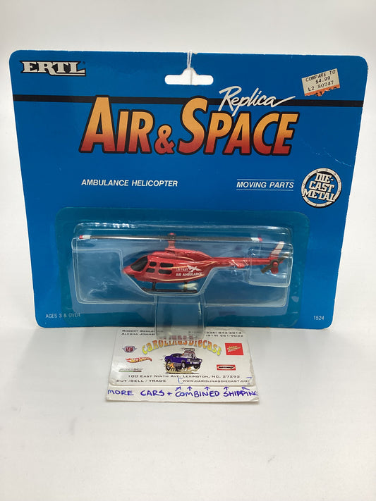 1990 Ertl Replica Air & Space 1524 Ambulance Helicopter Red