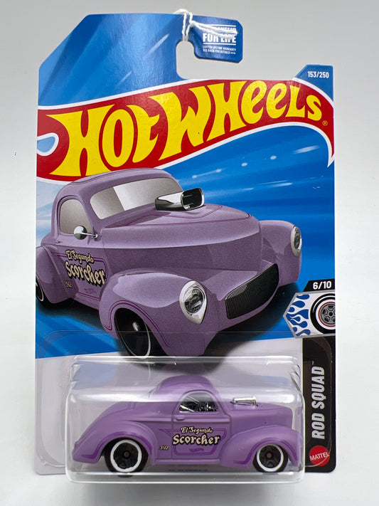 2026 Hot Wheels H Case #153 41 Willys Matte Purple