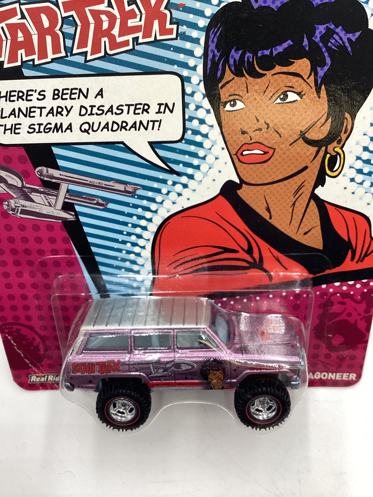 Hot wheels Pop Culture Star Trek 1988 Jeep Wagoneer Purple Vein Bottom Left 267A