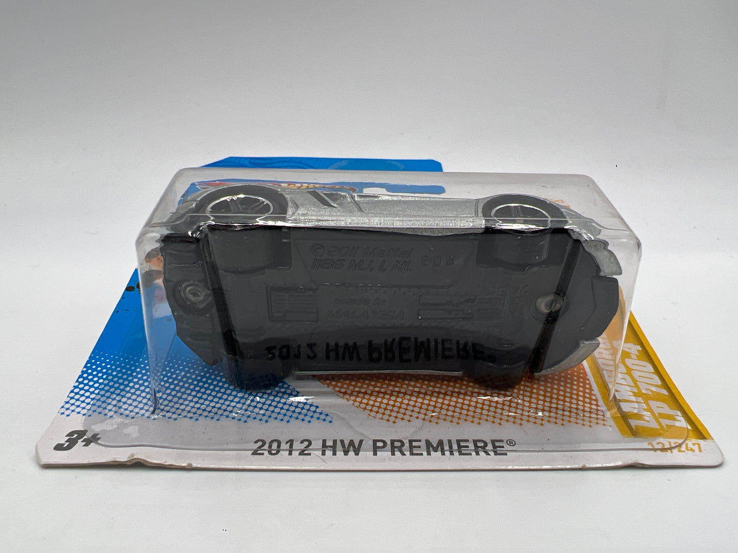 2012 Hot Wheels Short Card Premiere #12 Lamborghini Aventador LP 700-4 Silver W/Protector 2