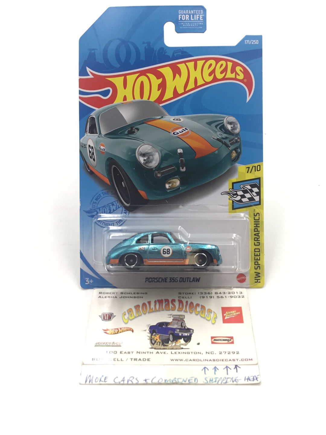 2021 hot wheels super treasure hunt Porsche 356 Outlaw US Card W/ Protector VHTF