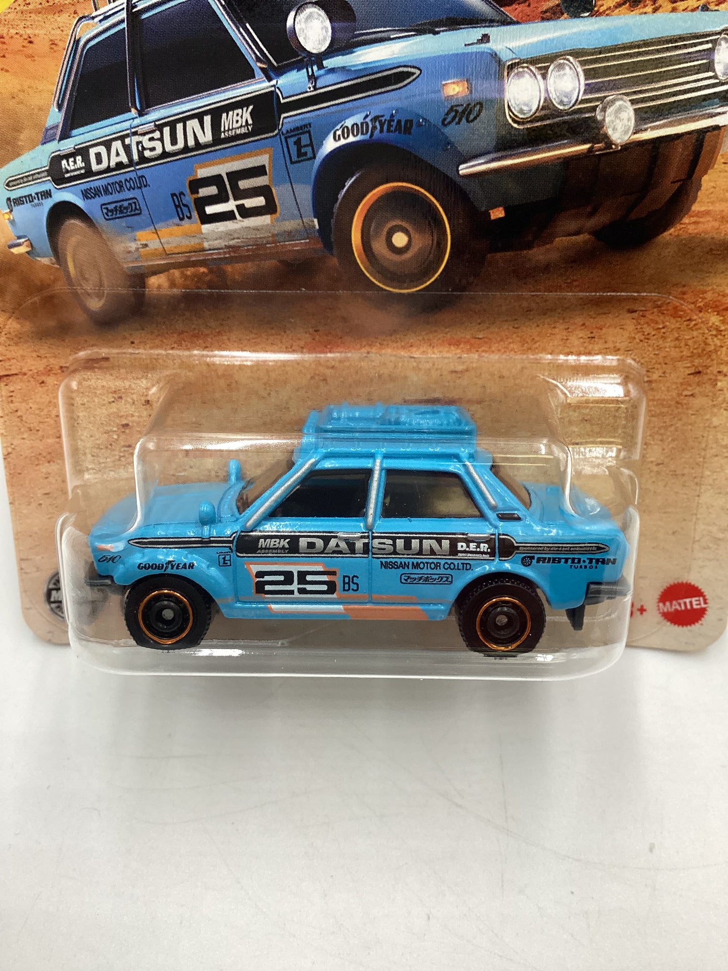 2025 Matchbox #51 70 Datsun 510 Rally Light Blue 213E