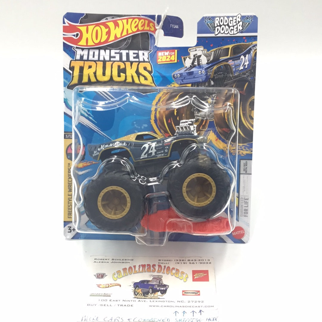 2024 Hot wheels monster Trucks Rodger Dodger 3/13 new