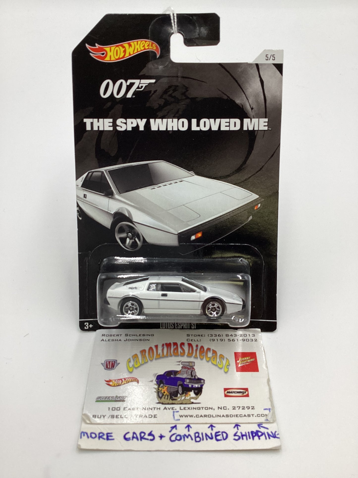 Hot wheels 007 Walmart Exclusive #5 5/5 Lotus Esprit SI 157B