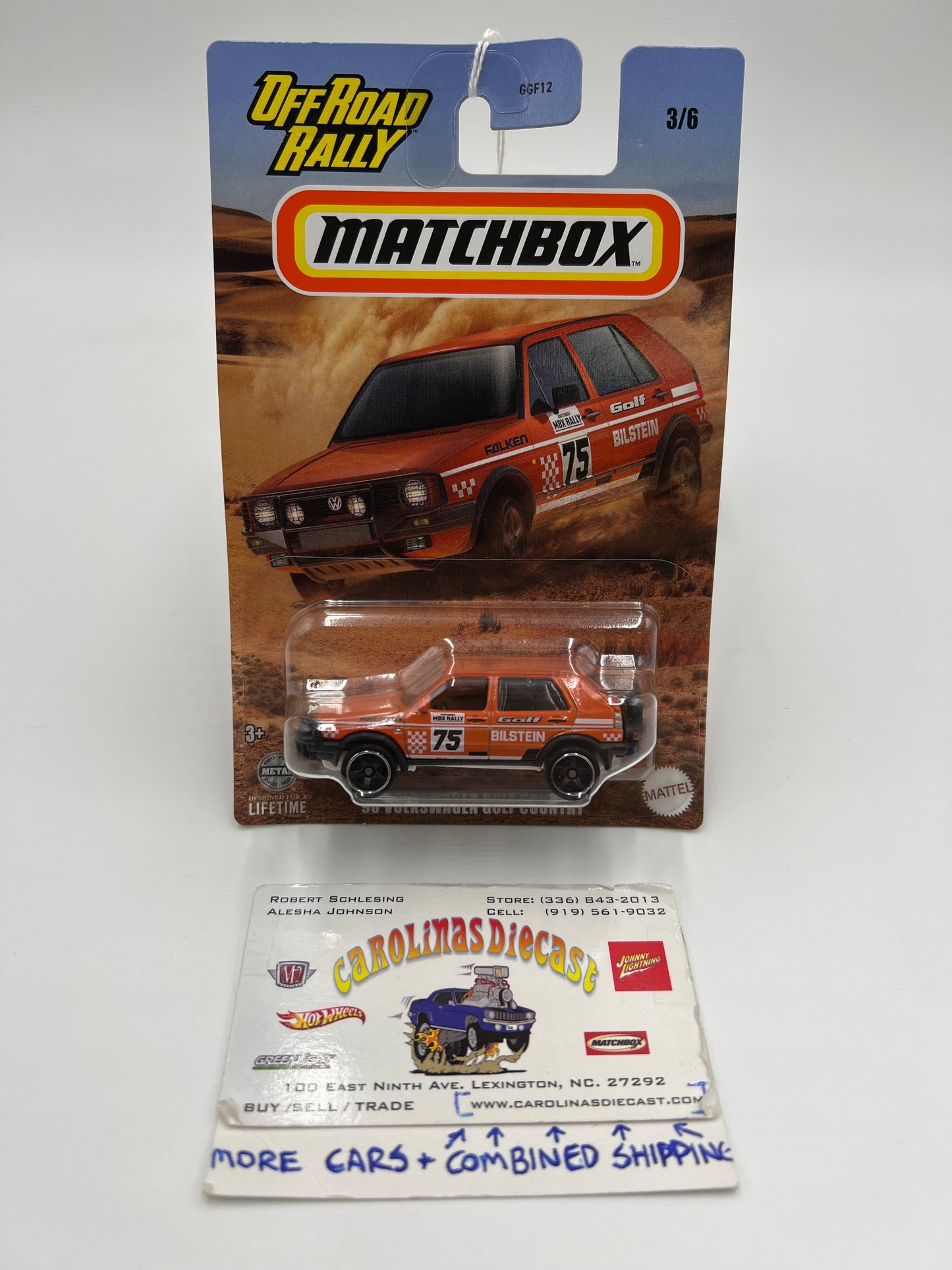 2024 Matchbox Off Road Rally #3 90 Volkswagen Golf Country Orange 161K