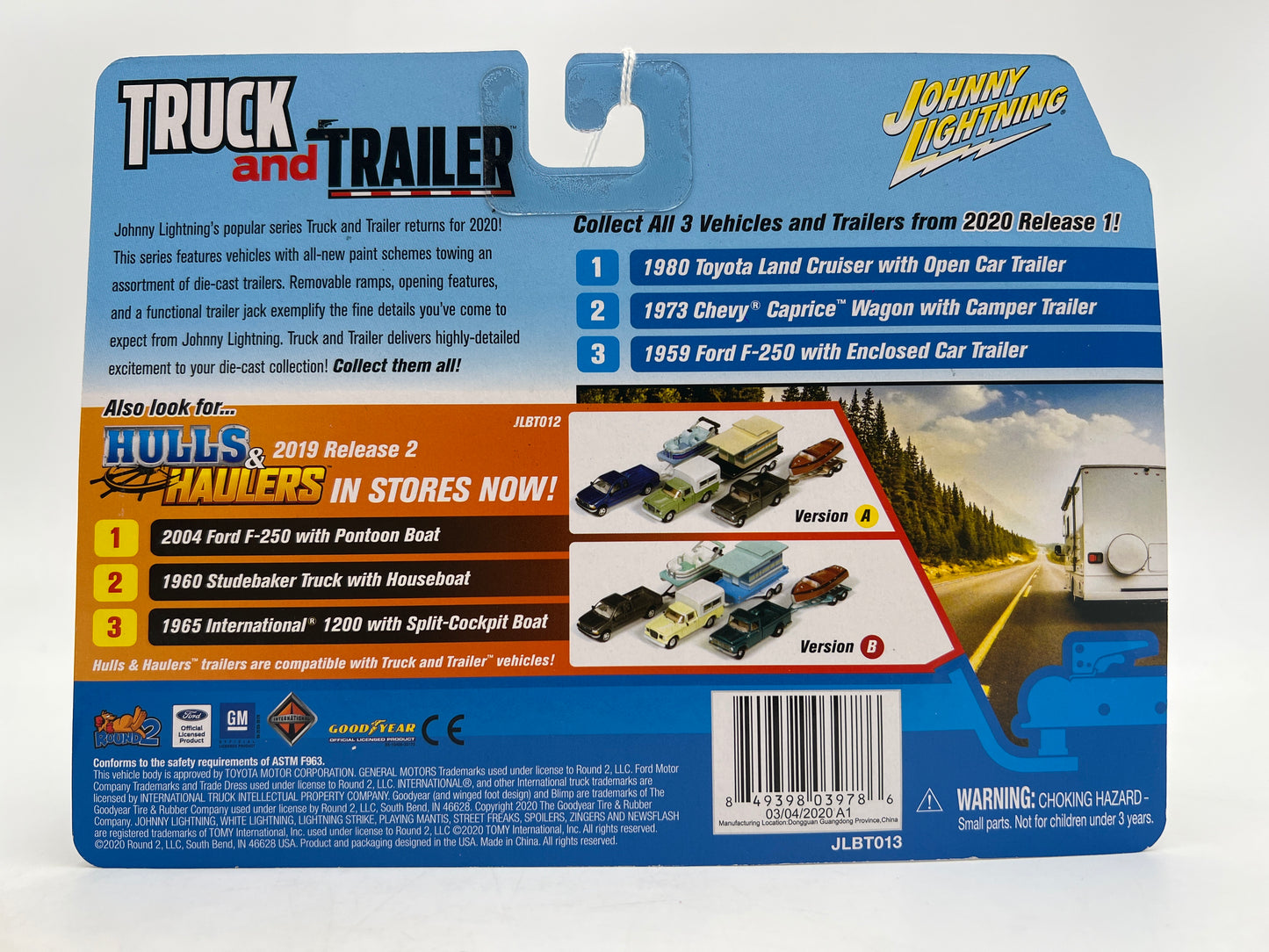 Johnny Lightning WL CHASE Truck And Trailer 1973 Chevy Caprice Wagon W/Camper Trailer