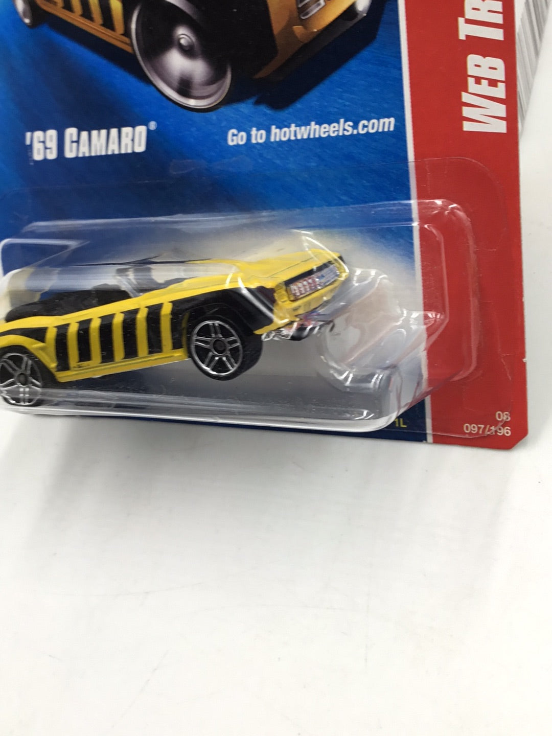 2008 Hot wheels #97 69 Camaro (Bad Card) DD9