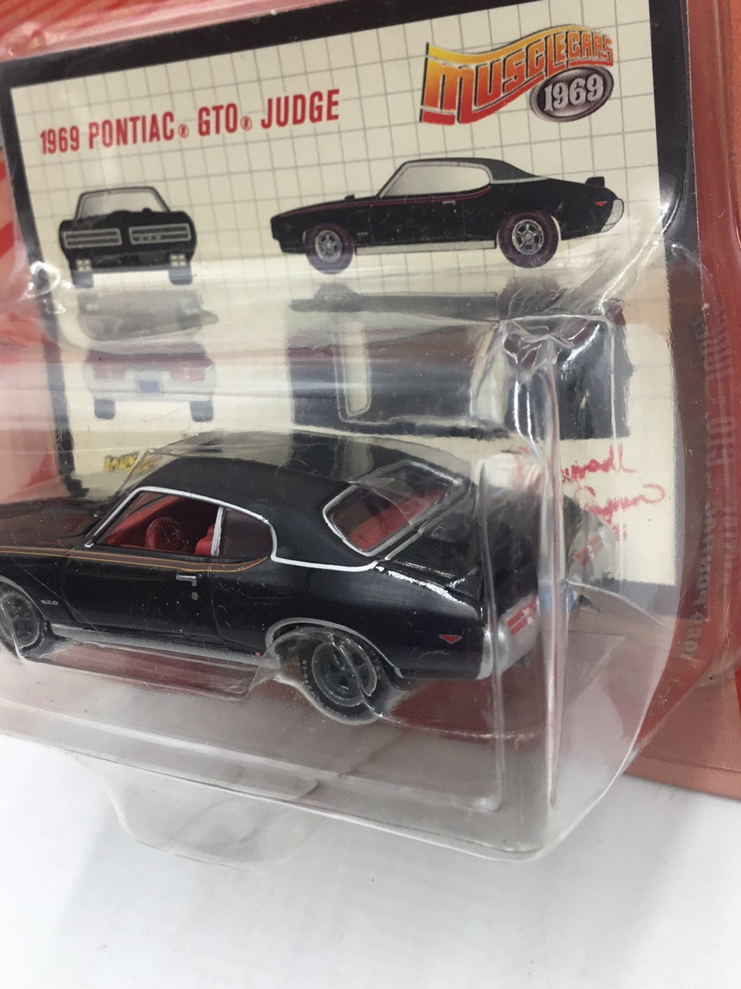 Johnny lightning muscle cars 1969 Pontiac GTO Black Uniroyal tires NN5