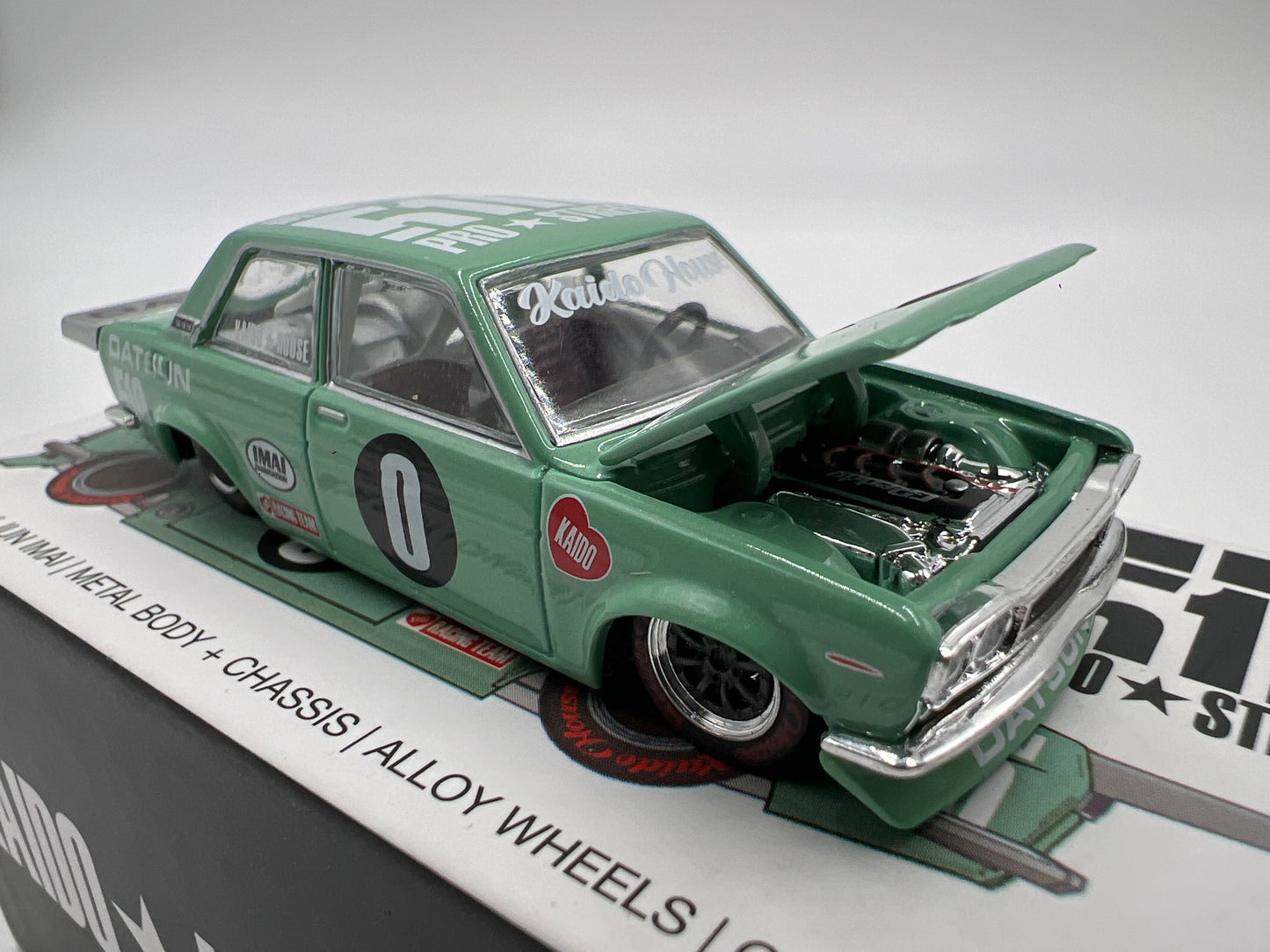 Mini GT Kaido House #008 Datsun 510 Pro Street Green