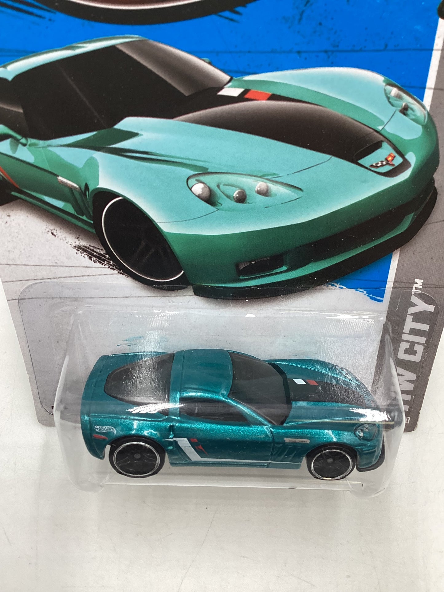 2013 Hot Wheels #24 11 Corvette Grand Sport Teal 9A