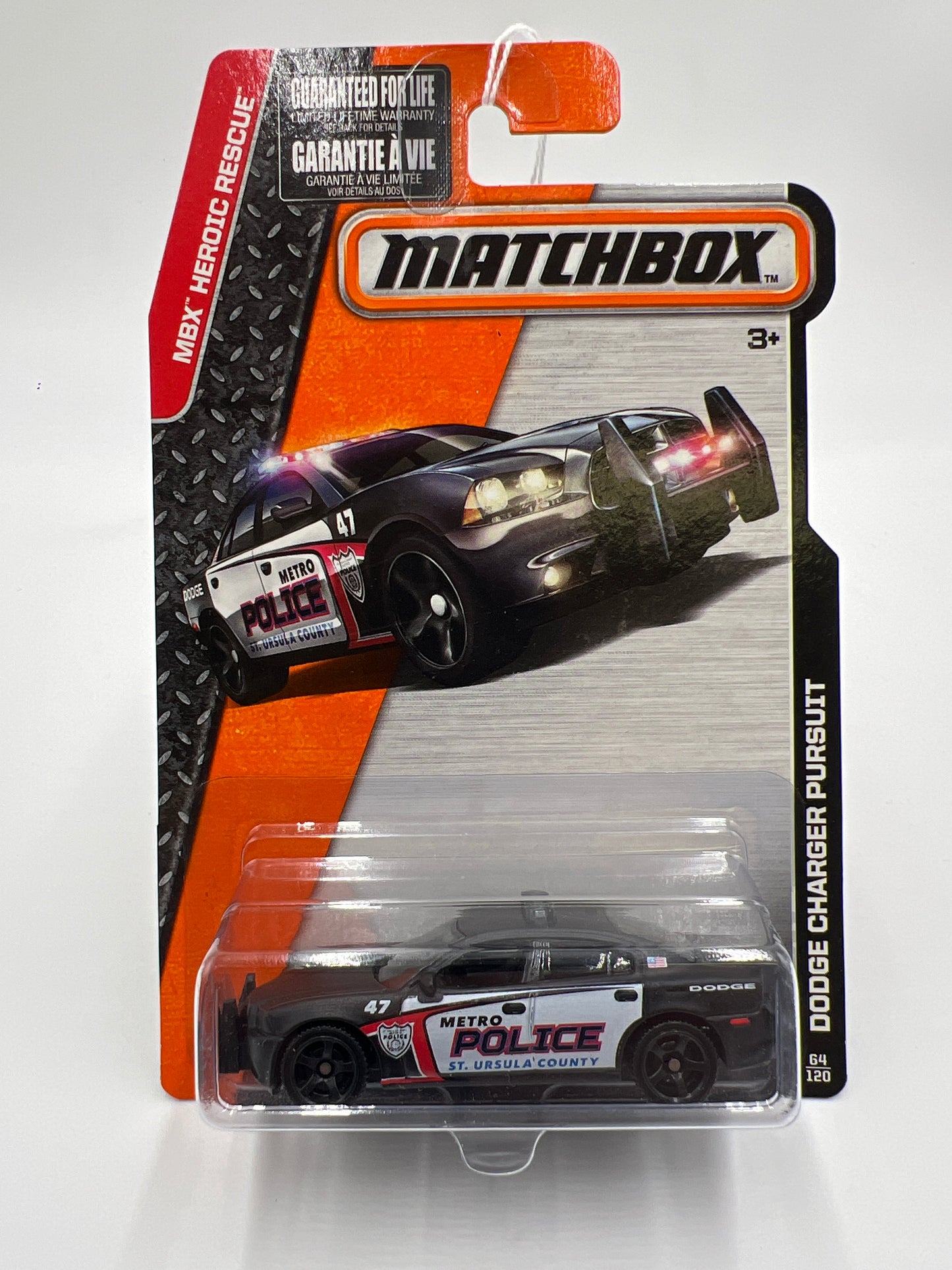 Matchbox MBX Heroic Rescue #64 Dodge Charger Pursuit Black 206F