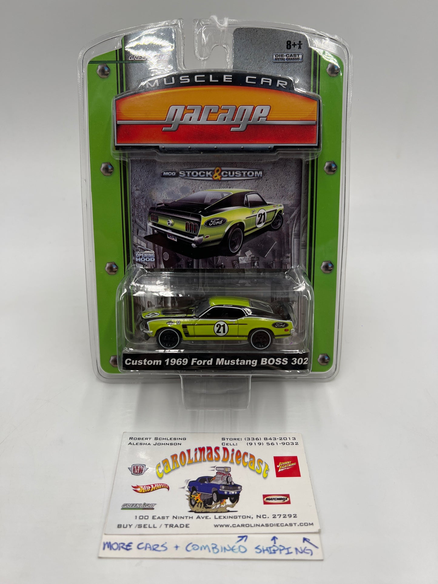 Greenlight Muscle Car Garage Series 6 Custom 1969 Ford Mustang Boss 302 Green/Black 176C