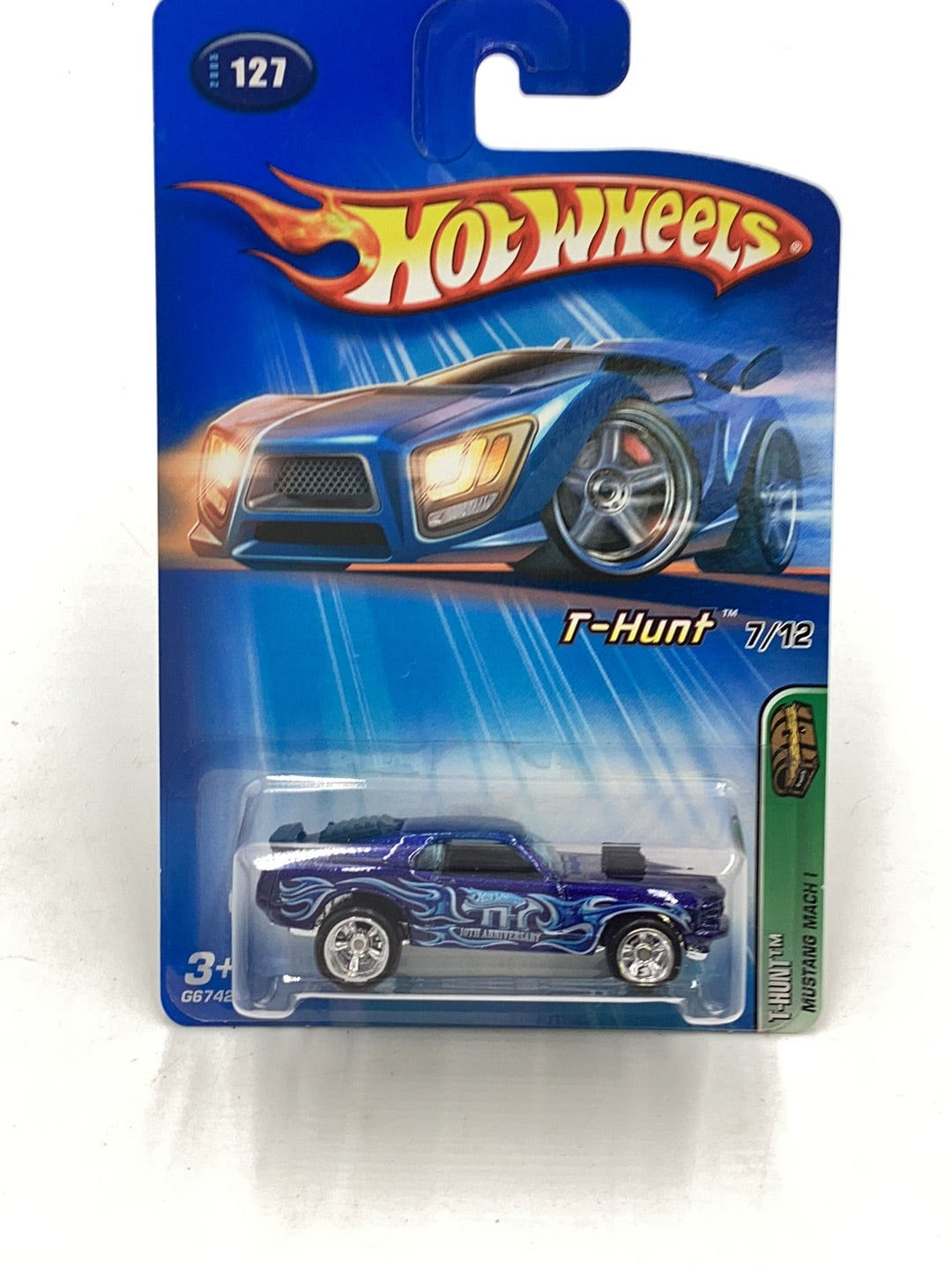 2005 Hot Wheels #127 7/12 Treasure Hunt Mustang Mach 1 W/protector