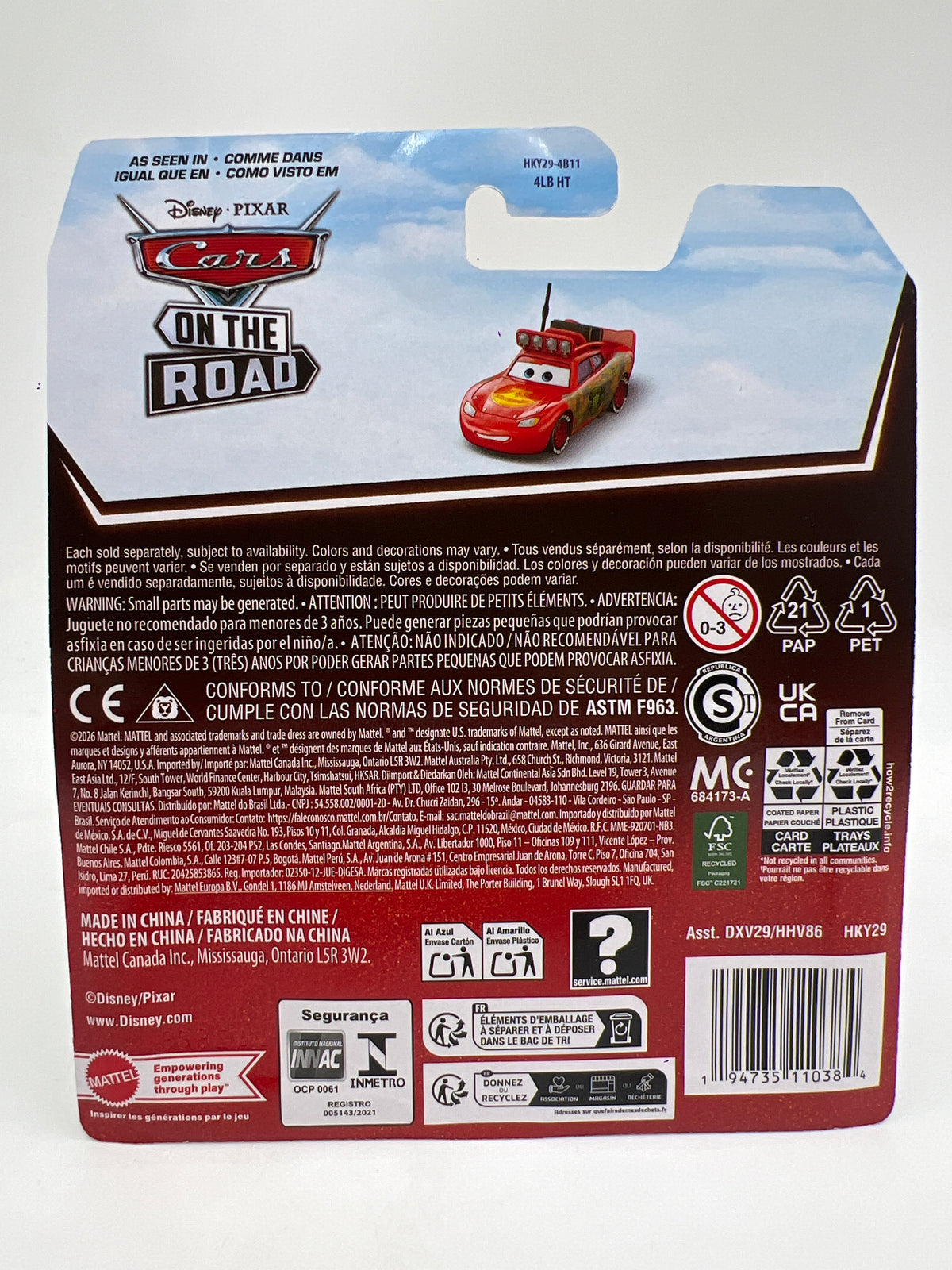 2026 Disney Pixar Cars 20 Years Cryptid Buster Lightning McQueen 142D