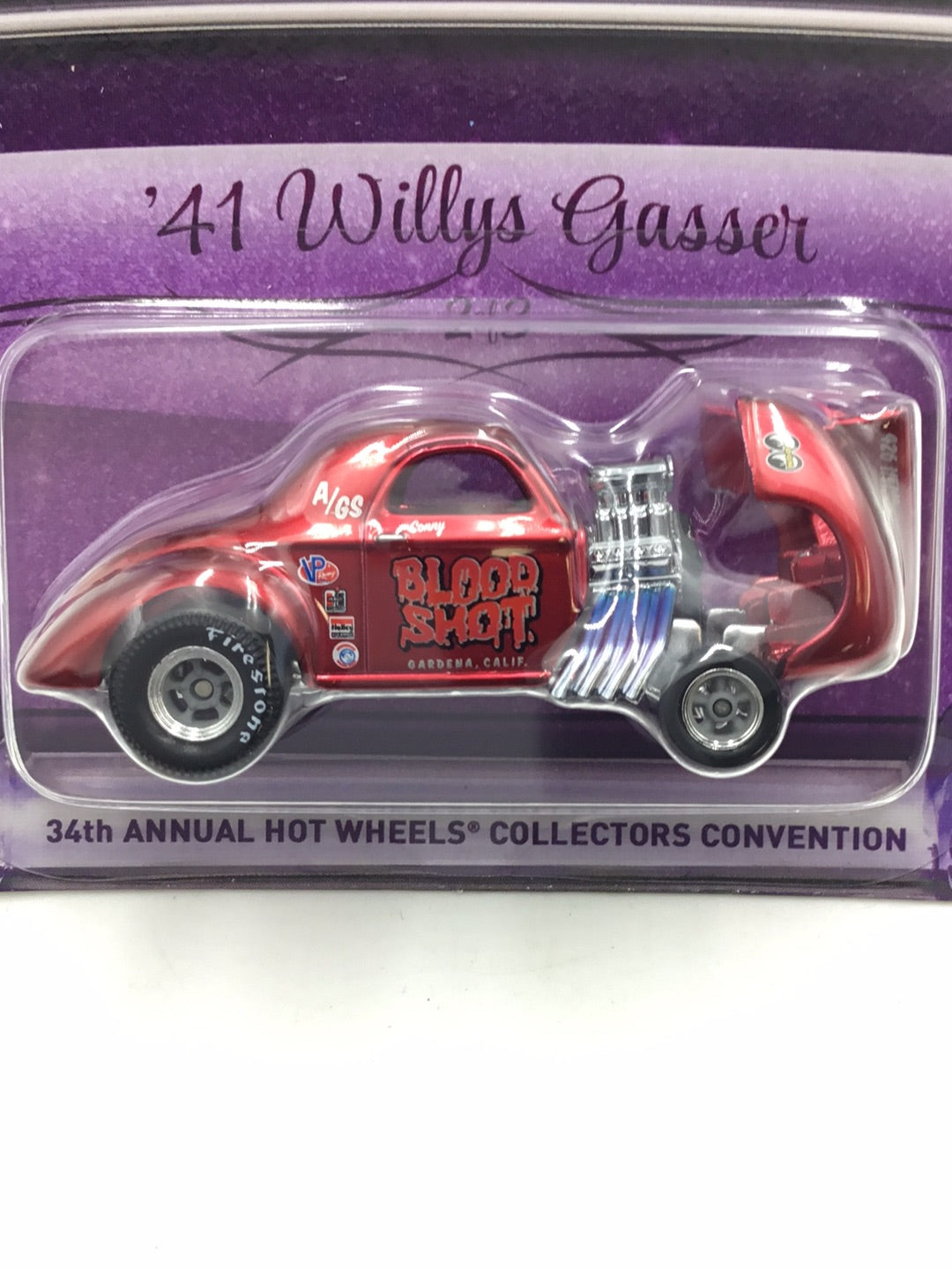 Hot Wheels 1941 Willys Gasser 34nd annual Los Angeles collectors Convention  #3023 of 6700 with protector