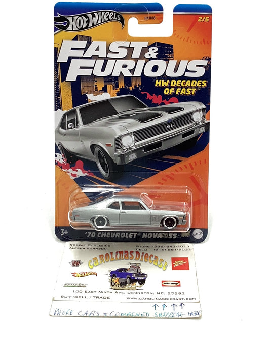 Hot Wheels Fast and Furious 70 Chevrolet Nova SS HW Decades of Fast 2/5 157F