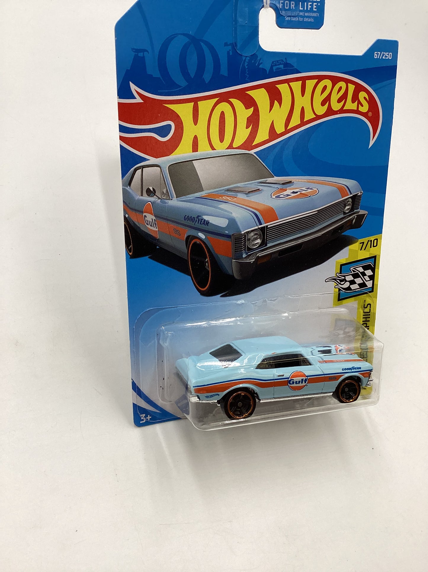 2019 Hot Wheels #67 Speed Graphics 68 Chevy Nova  gulf 17E