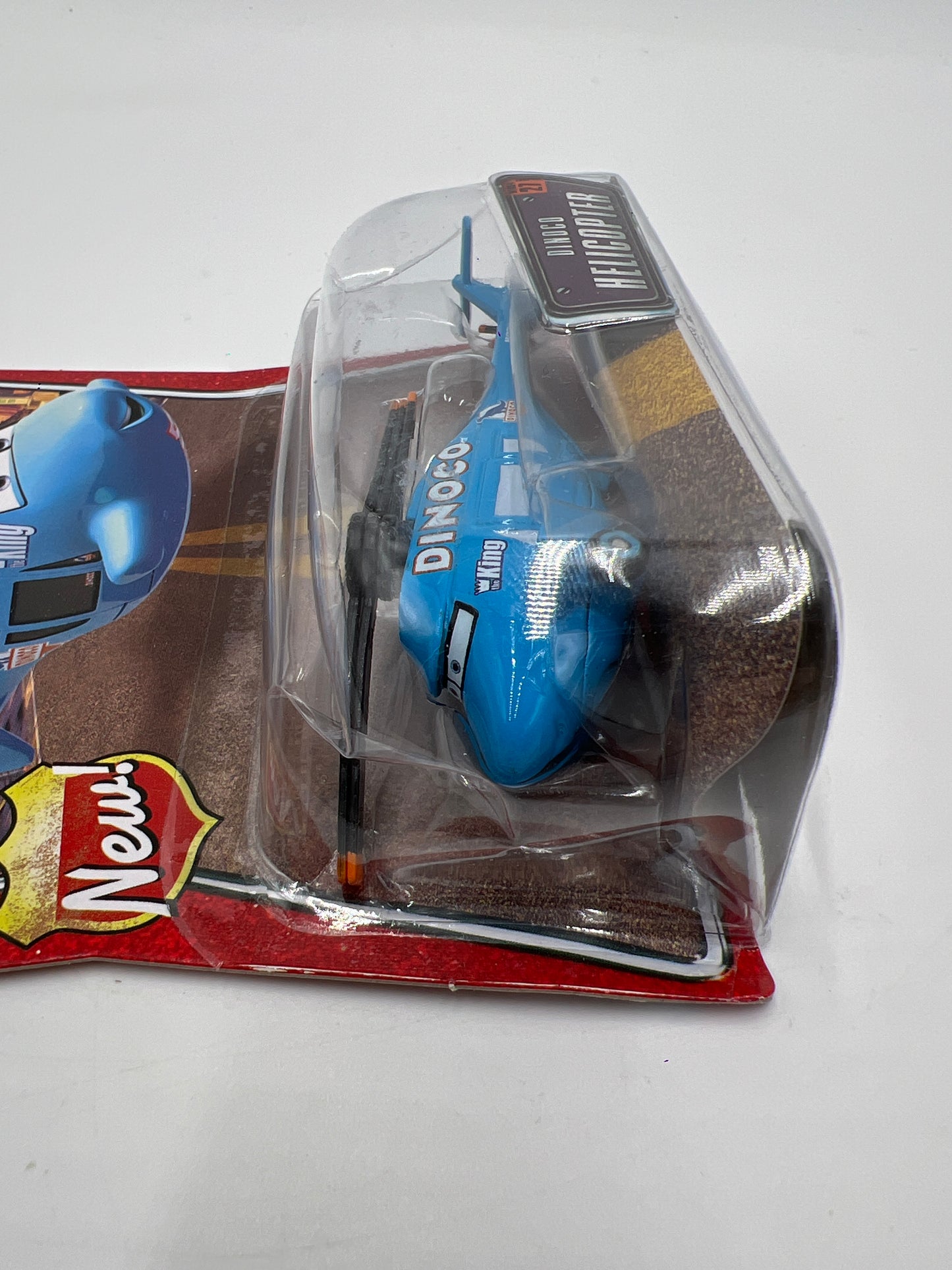 Disney Pixar The World Of Cars #27 Dinoco Helicopter Blue (Crushed Blister) 141A