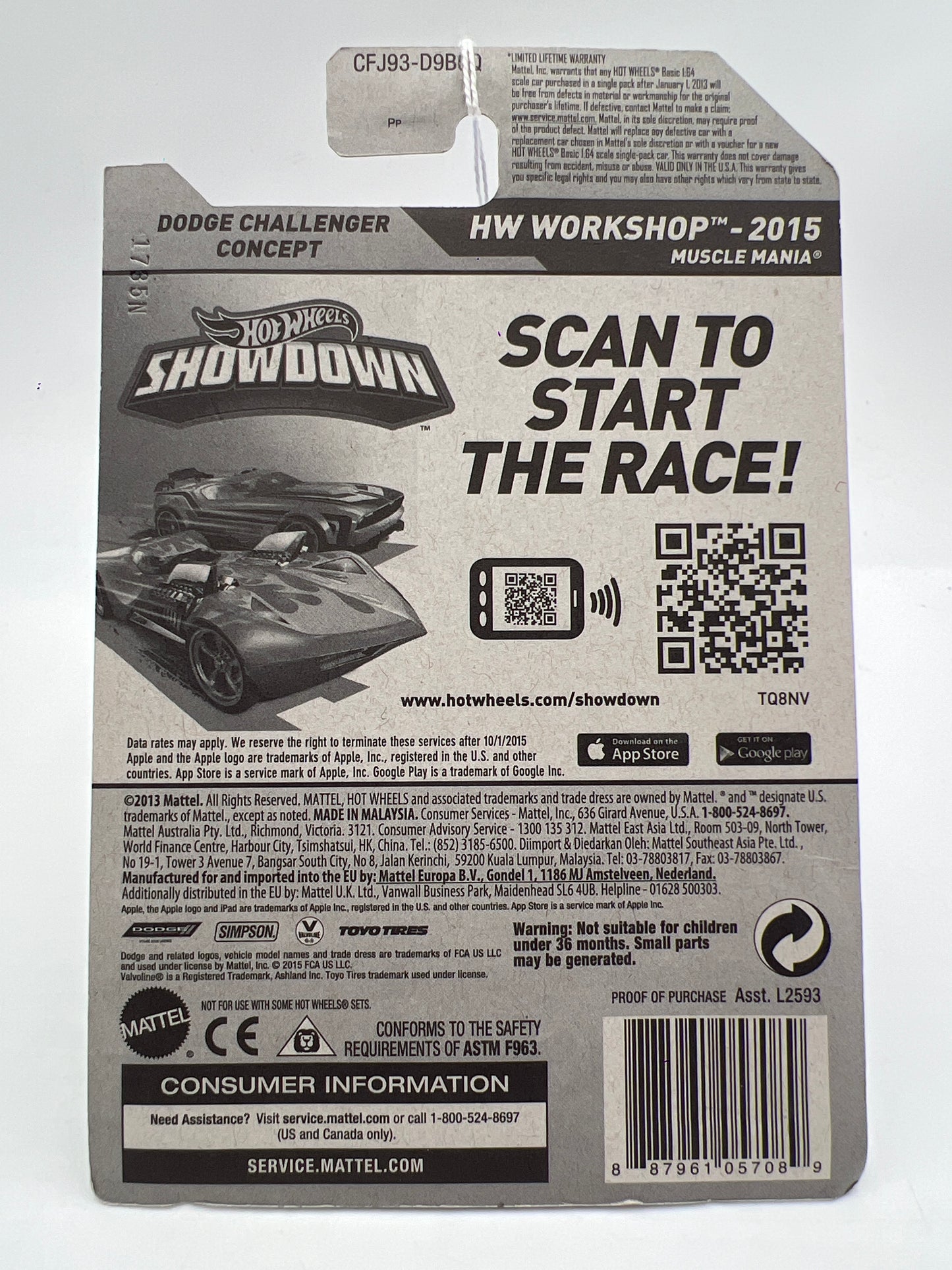 2015 Hot Wheels Walmart Exclusive Zamac 17 #234 Dodge Challenger Concept 147E