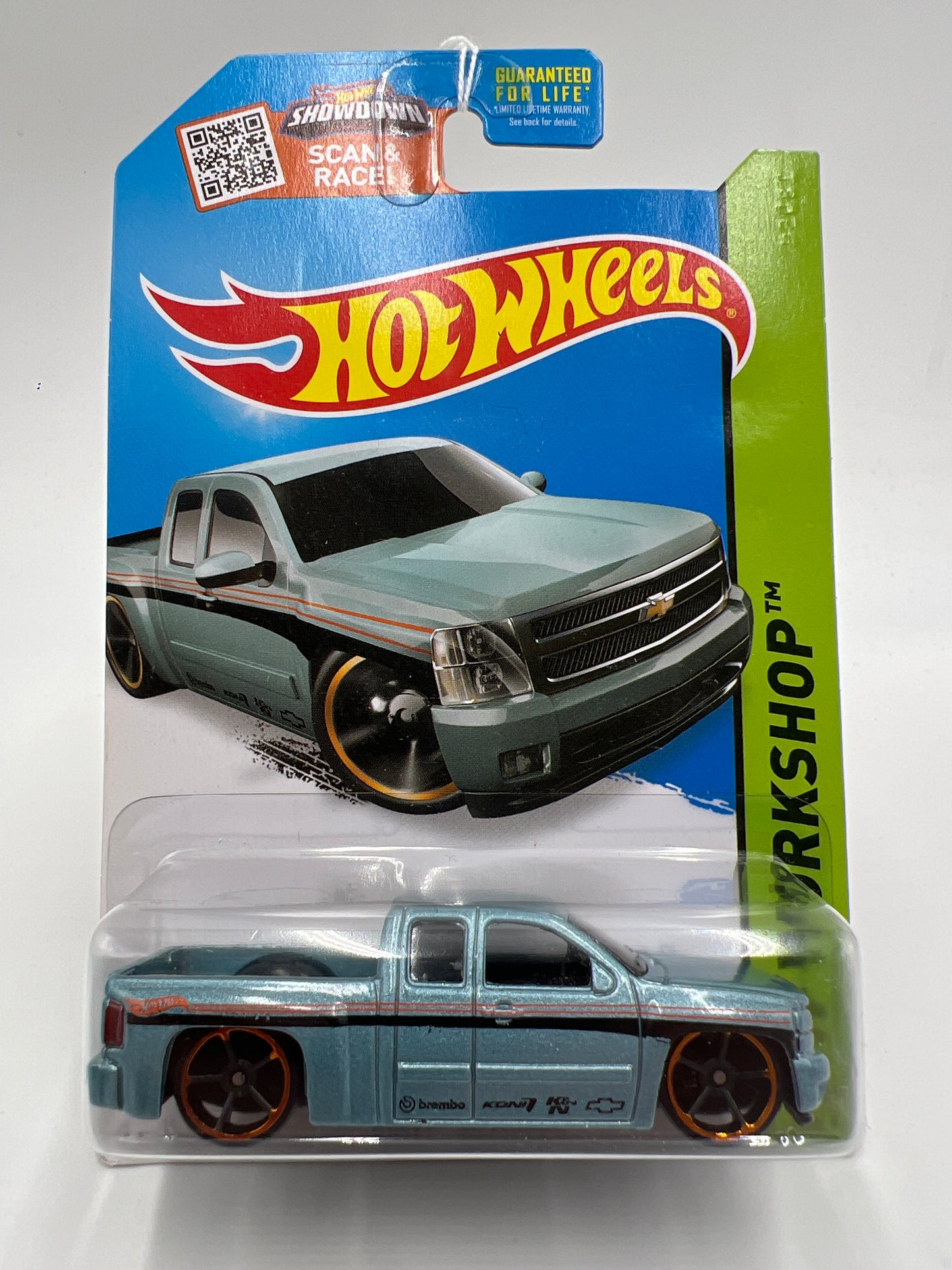 2015 Hot Wheels Workshop #249 Chevy Silverado Light Blue