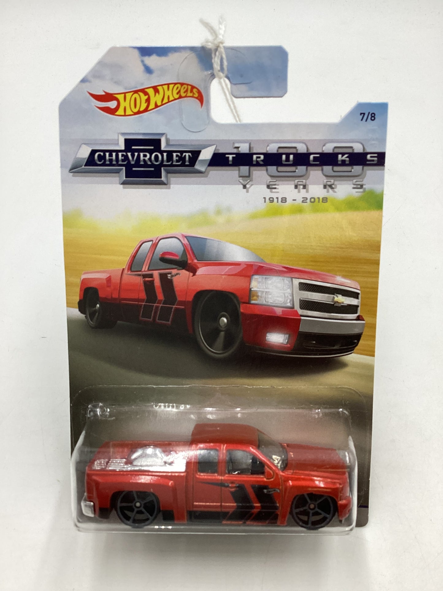 Hot Wheels Walmart 100 Years Chevy #7 Chevy Silverado Red 162A