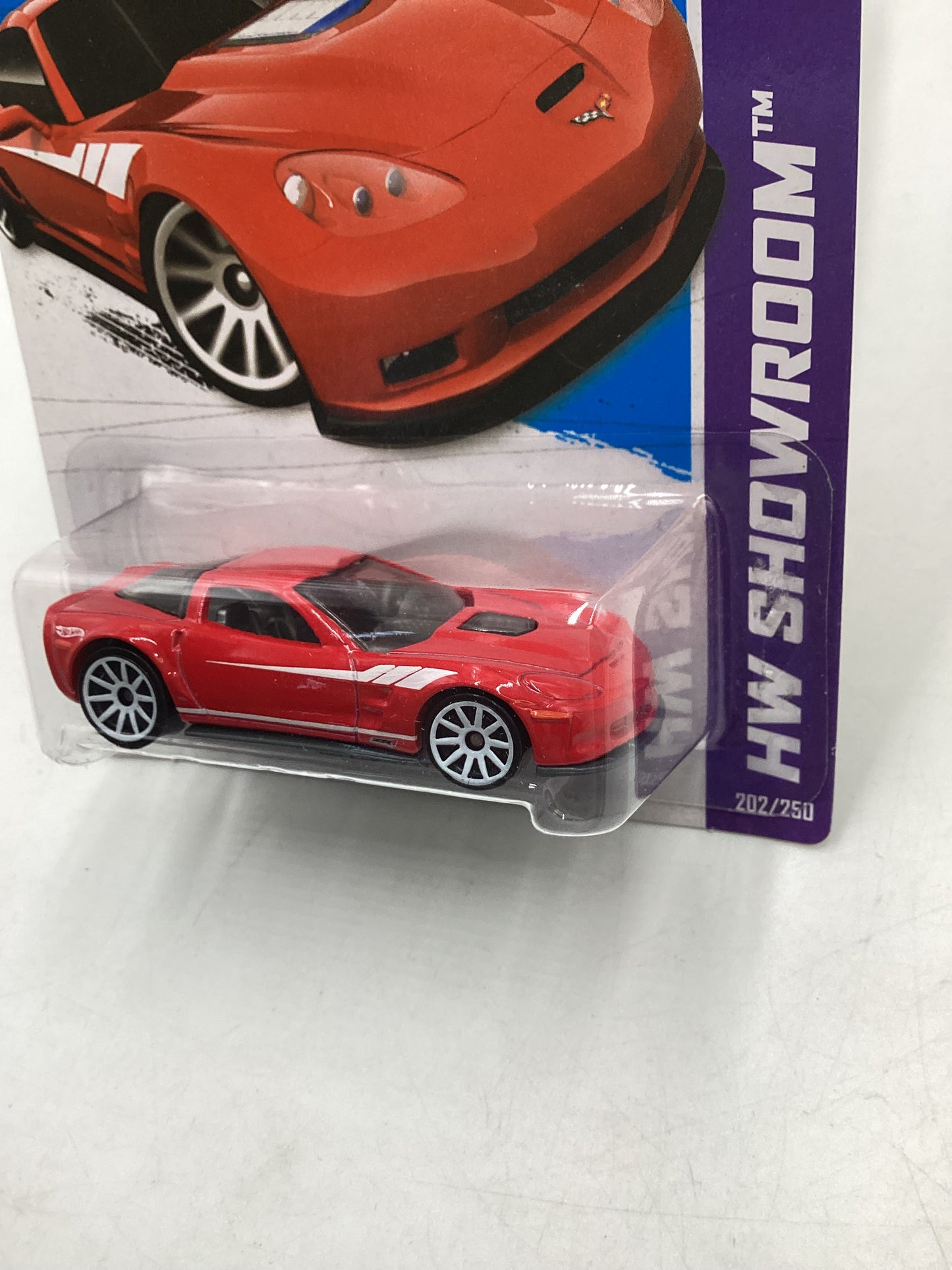 2013 Hot wheels #202 09 Corvette ZR1 Red 15B