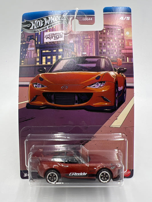 2025 Hot Wheels Silver Series Compact Kings #4 15 Mazda MX-5 Miata Brown