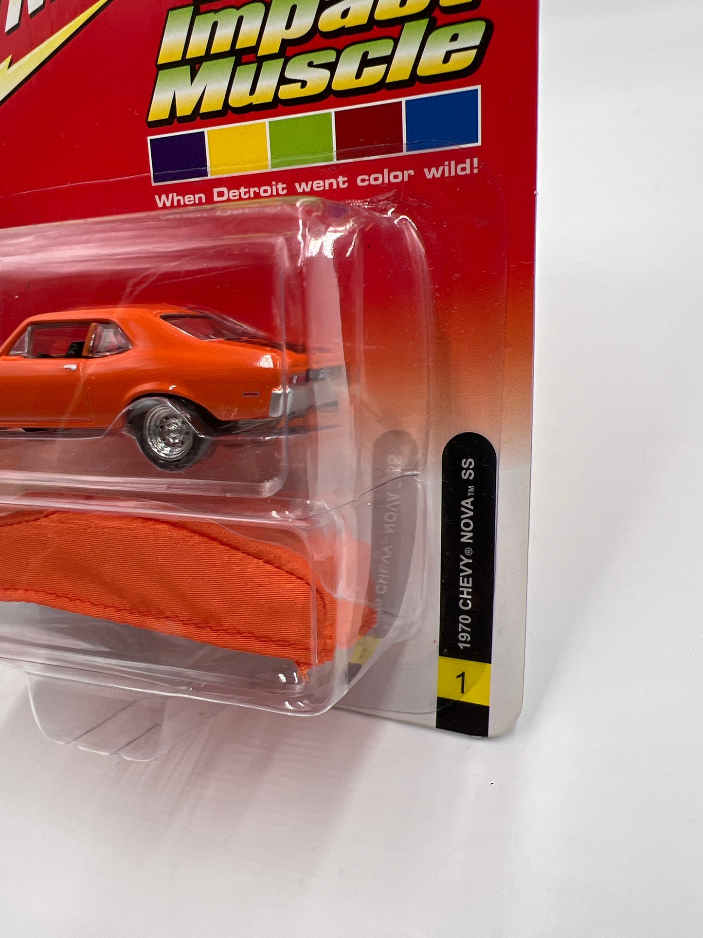 Johnny Lightning High Impact Muscle 1970 Chevy Nova SS Orange