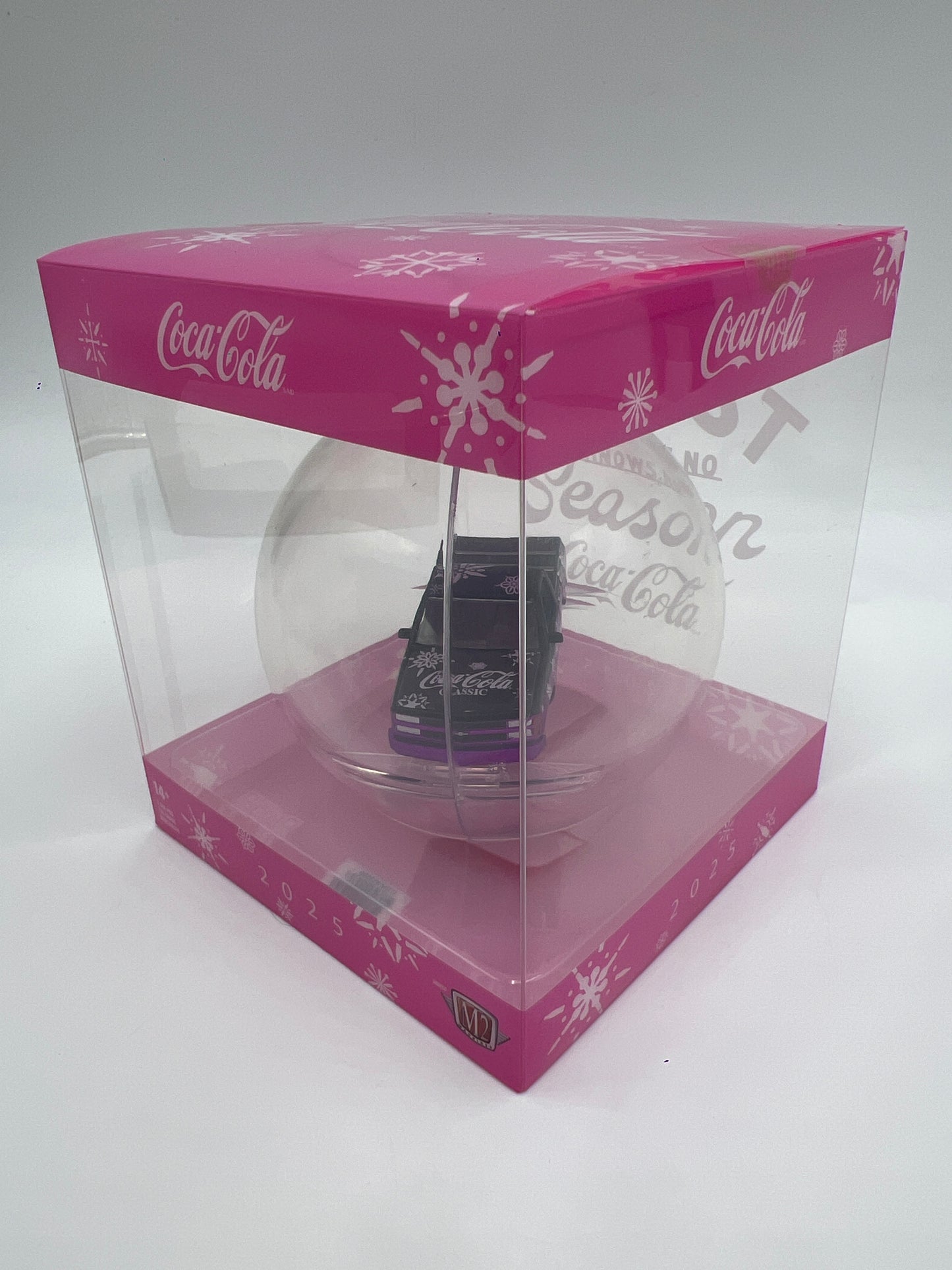 2025 M2 Machines Coca Cola Holiday Christmas Ornaments 1990 Chevrolet C1500 Silverado OBS Purple/Black