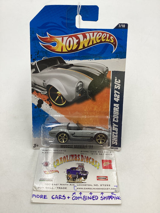 2011 Hot Wheels #107 67 Shelby Cobra 427 S/C Silver 33B