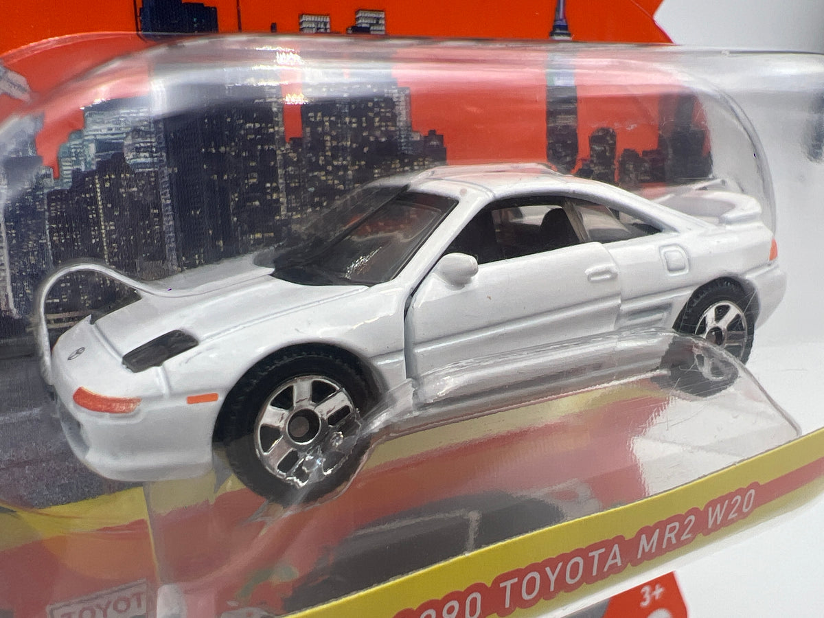 Matchbox Moving Parts #47 1990 Toyota MR2 W20 White RHD Lights Down