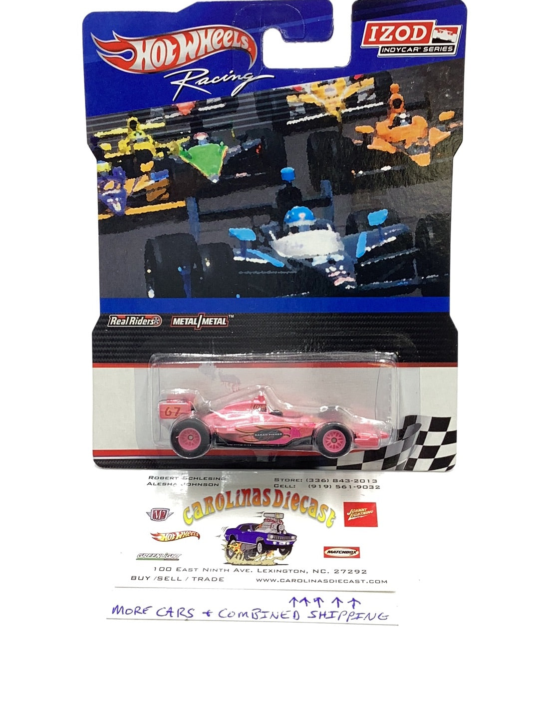 Hot Wheels Canada Exclusive Izod Indy Series Sarah Fisher Racing #67