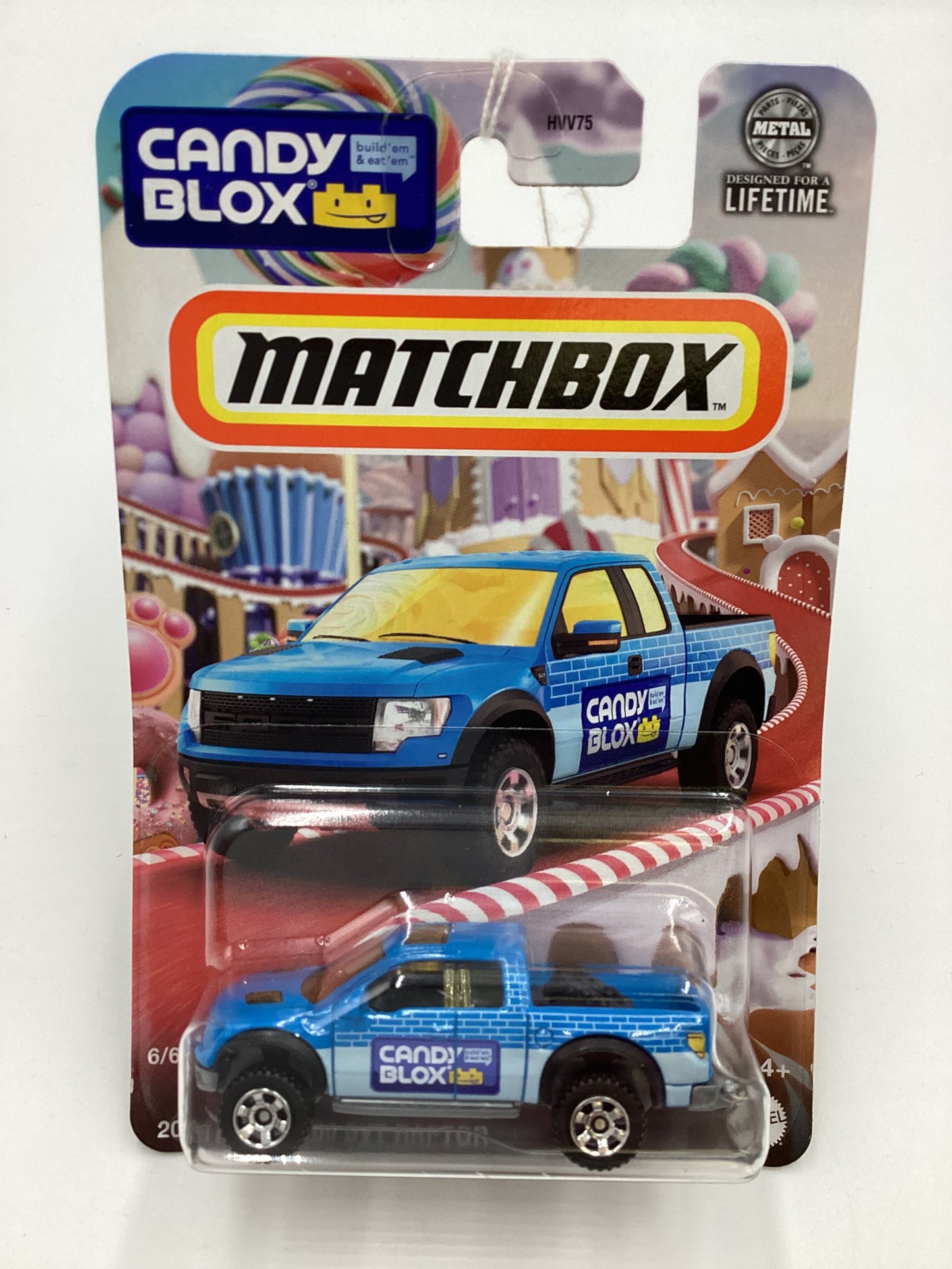 2024 Matchbox Candy Series Fluffy Stuff #6 2010 Ford F150 SVT Raptor Blue 160M