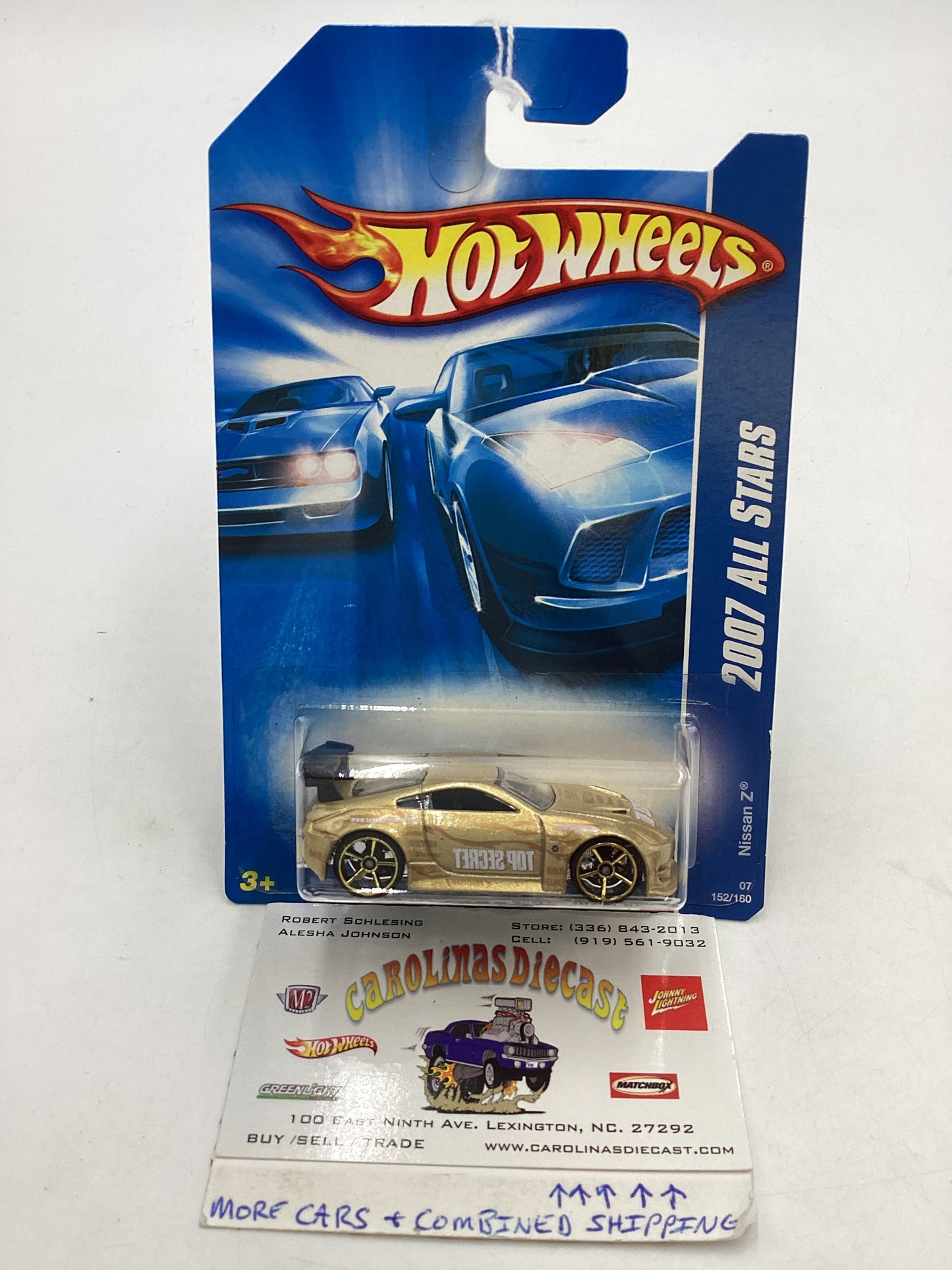 2007 Hot Wheels #152 Gold Nissan Z 81E