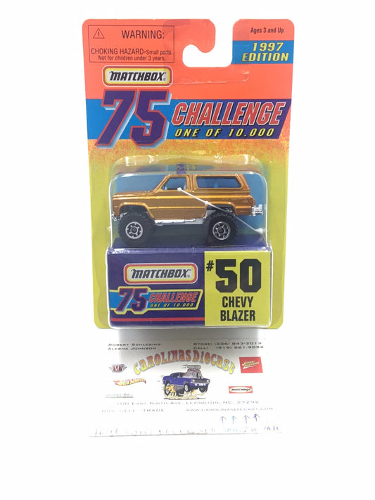 Matchbox 75 Challenge #50 Chevy Blazer 163F