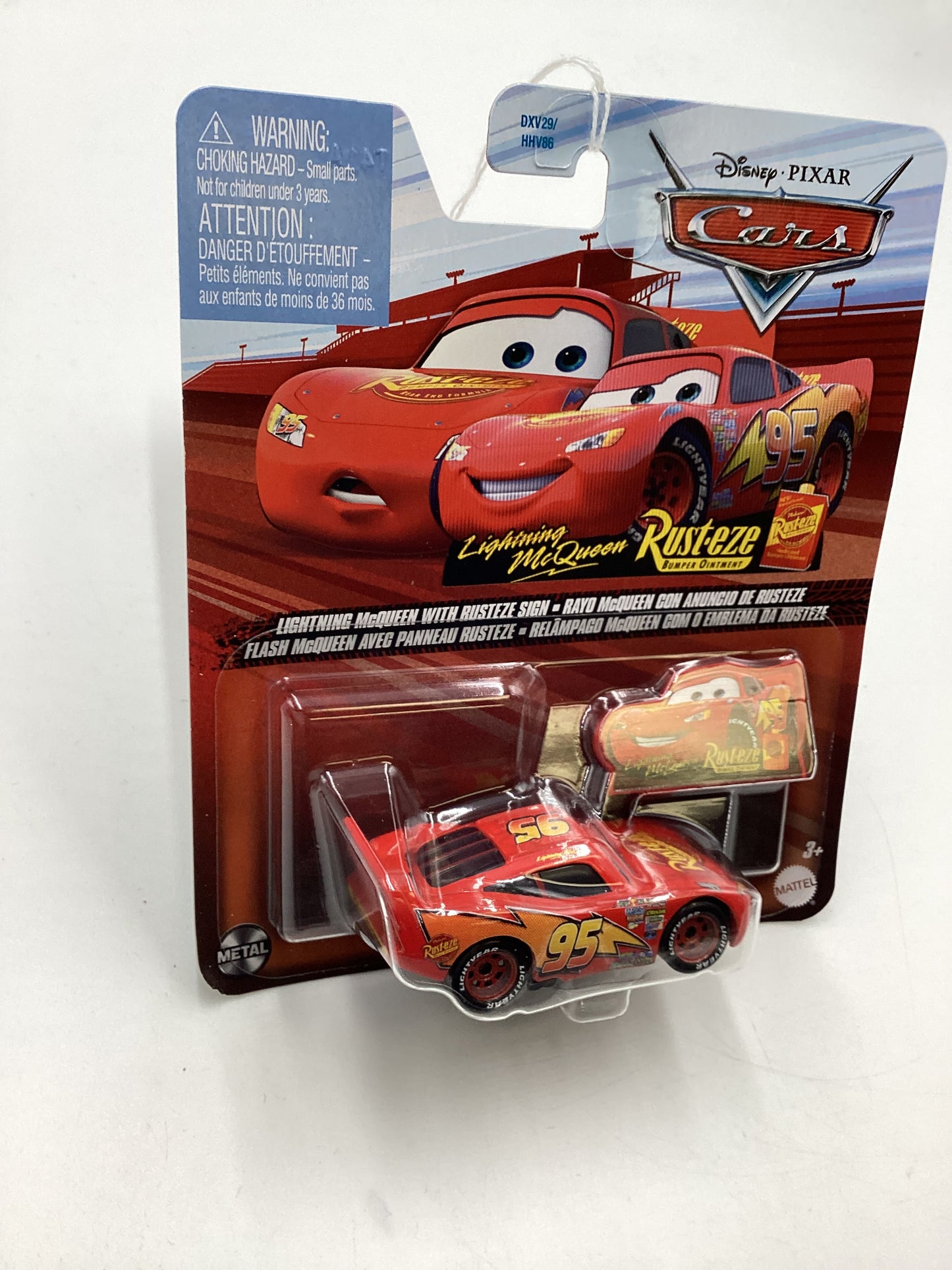 2024 Pixar Cars Lightning McQueen with Rusteze sign 137H