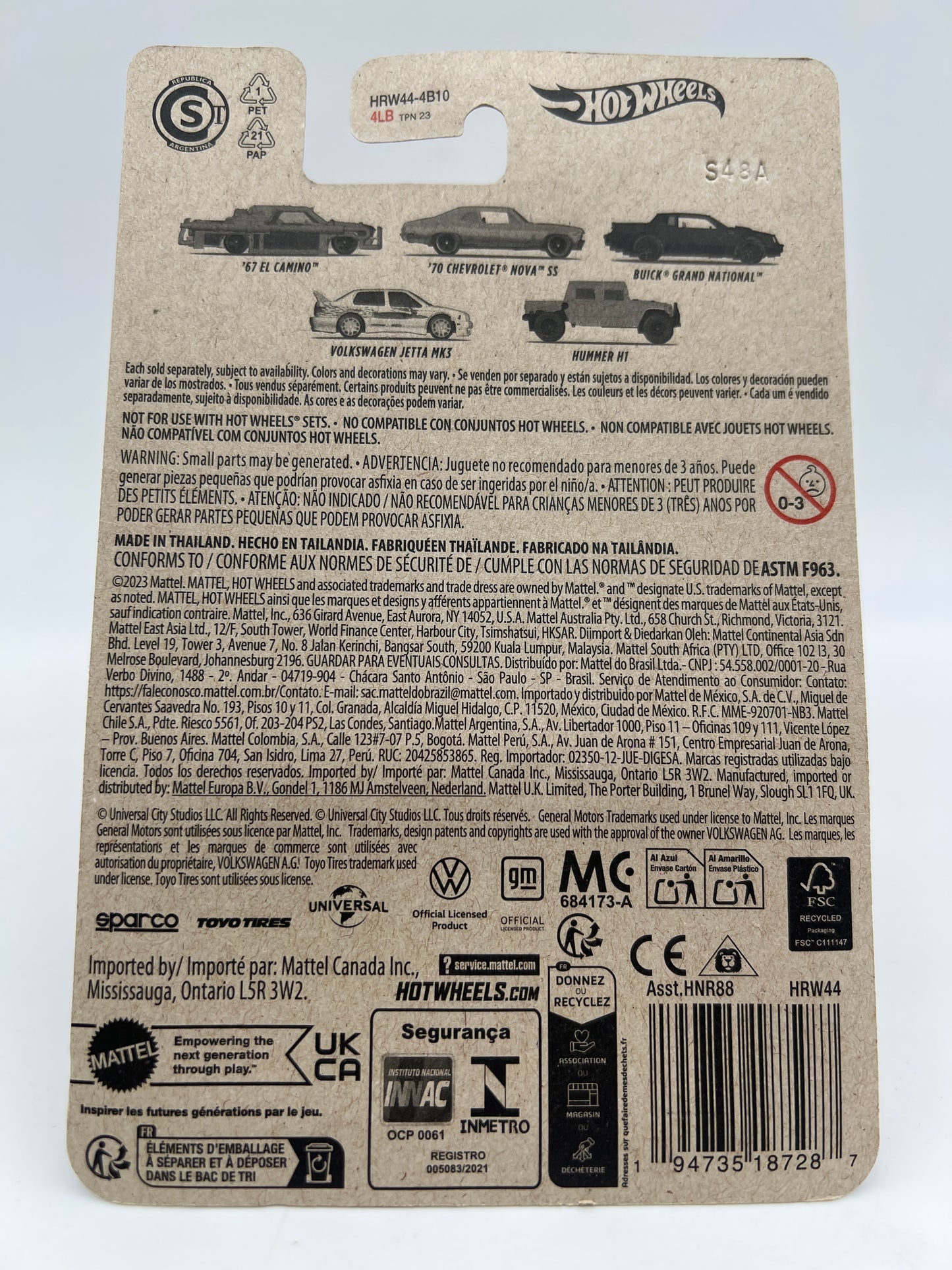 Hot Wheels Fast and Furious Decades of Fast #4 Volkswagen Jetta MK3 White W/Protector