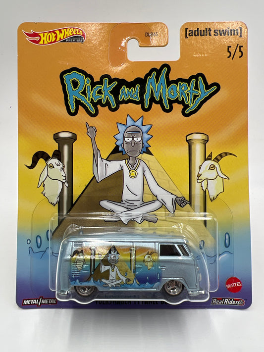 Hot Wheels Premium Rick And Morty #5 Volkswagen T1 Panel Bus Green W/Protector