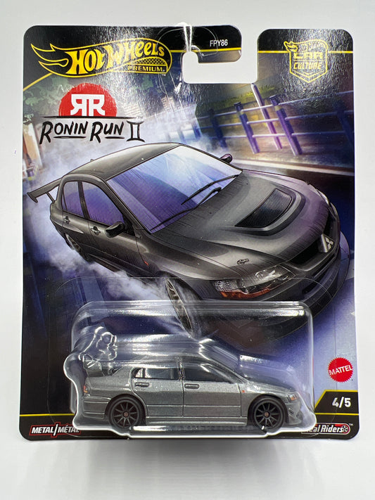 2025 Hot Wheels Premium Ronin Run II #4 Lancer Evolution IX Gray 256F