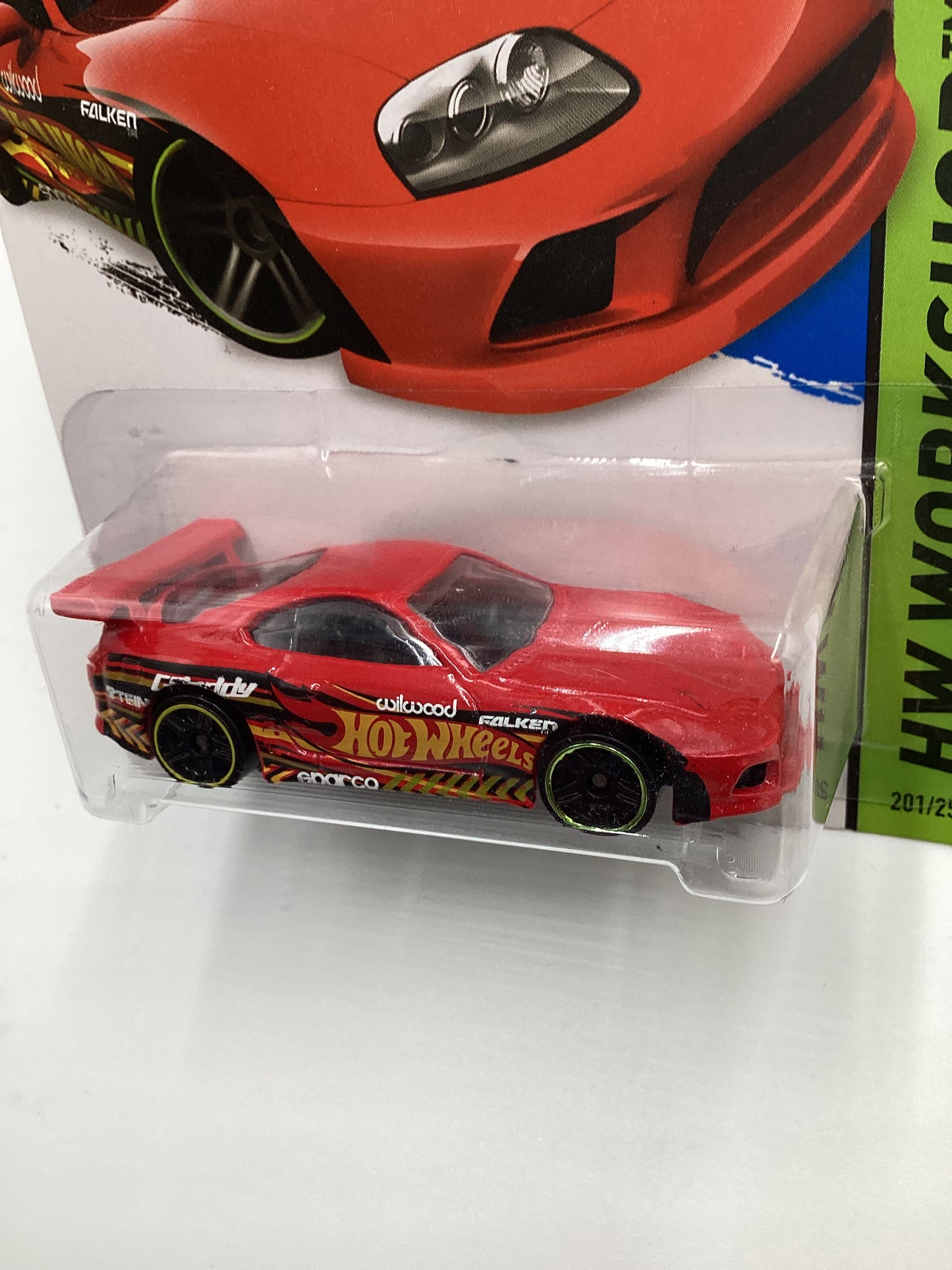 2015 Hot wheels #201 Red Toyota Supra