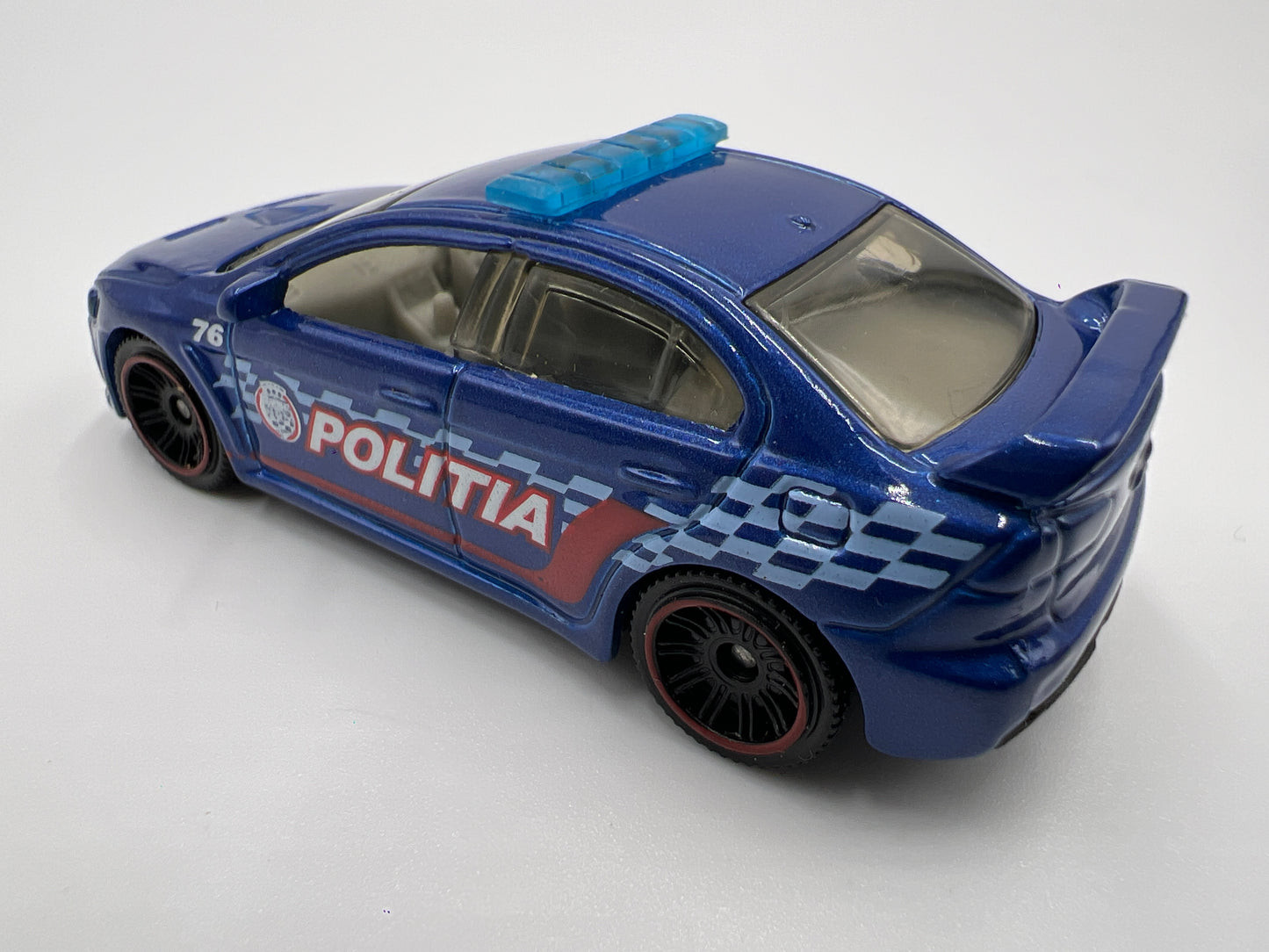 Matchbox 1/64 2010 Mitsubishi Lancer X Blue Police Loose