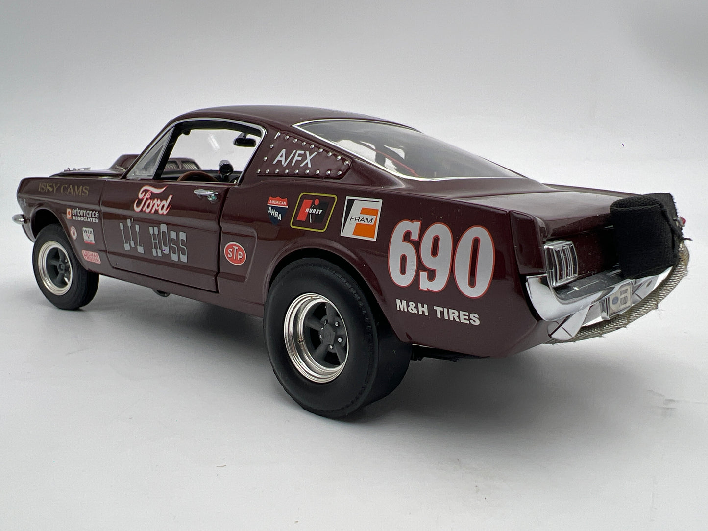 Danbury Mint 1/24 Scale 1965 Ford Mustang A/FX Burgundy Gasser W/Box VHTF